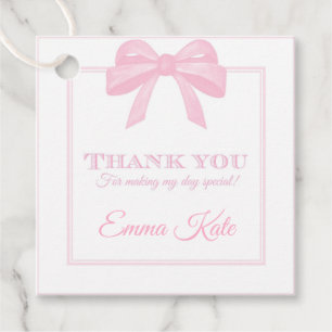 Étiquettes Cadeau Balise de Merci personnalisée de la fête de la cor