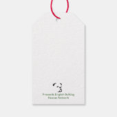 Étiquettes-cadeau Balise de Noël Bulldog (Dos)