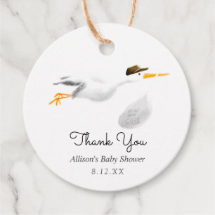 Étiquettes Cadeau Balise de préférence Baby shower de la cigogne