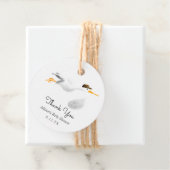 Étiquettes Cadeau Balise de préférence Baby shower de la cigogne (En situation)