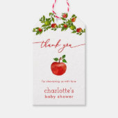 Étiquettes-cadeau Balise de préférence Baby shower de pomme automne (Devant)