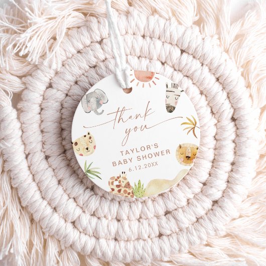 Étiquettes Cadeau Balise de préférence Baby shower SAFARI