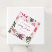 Étiquettes Cadeau Balise de préférence Baby shower tropical (En situation)