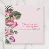 Étiquettes Cadeau Balise de préférence Baby shower tropical (Dos)