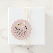 Étiquettes Cadeau Balise de préférence Bébé rose pâle pour abeille D (En situation)