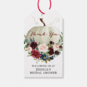 Étiquettes-cadeau Balise de préférence Citrouille de douche d'automn (Devant)