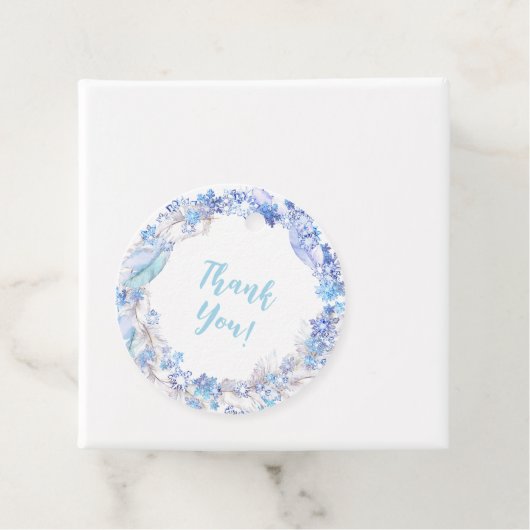 Étiquettes Cadeau Balise de préférence d'anniversaire congelée (En situation)