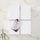 Étiquettes-cadeau Balise de préférence de la Fête des mariées Plum P (Avec de la ficelle)