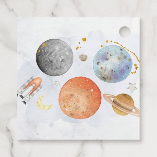 Étiquettes Cadeau Balise de préférence d'espace (Dos)