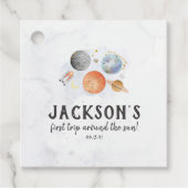 Étiquettes Cadeau Balise de préférence d'espace (Devant)