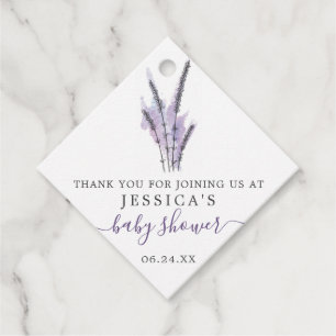 Étiquettes Cadeau Balise de préférence du Baby shower de la lavande 