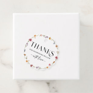 Étiquettes Cadeau Balise de préférence du fleur sauvage de champ