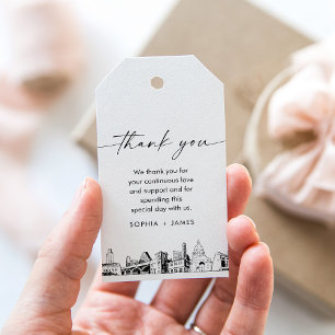 Étiquettes-cadeau Balise de préférence du Merci Mariage Austin Skyli