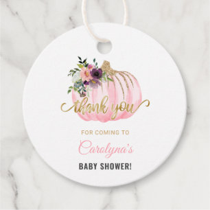 Étiquettes Cadeau Balise de préférence du petit Baby shower Citrouil