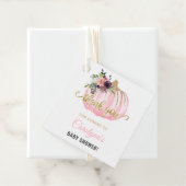 Étiquettes Cadeau Balise de préférence du petit Baby shower Citrouil (En situation)