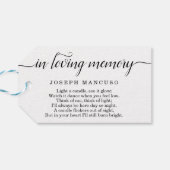 Étiquettes-cadeau Balise de préférence funéraire personnalisée (Dos Horizontal)