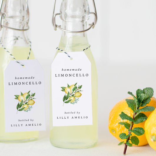Étiquettes-cadeau Balise de préférence Limoncello maison modifiable