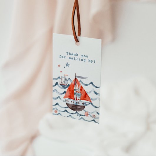 Étiquettes-cadeau Balise de préférence nautique Bunny Sailor