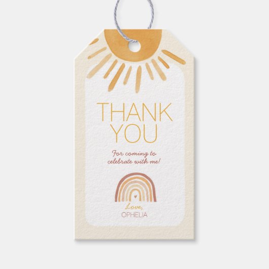 Étiquettes-cadeau Balise de préférence pour l'anniversaire du soleil (Devant)