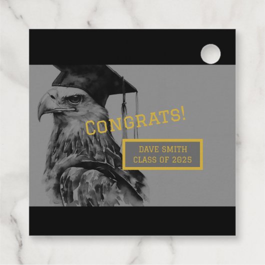 Étiquettes Cadeau Balise de préférence pour un diplôme unique | Aigl (Dos)