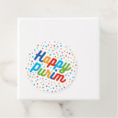 Étiquettes Cadeau Balise de préférence Purim circulaire (En situation)