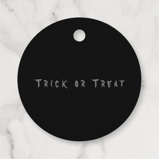 Étiquettes Cadeau Balise de préférence ronde trio Citrouille Hallowe (Dos)