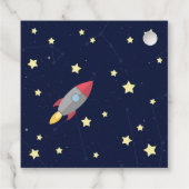 Étiquettes Cadeau Balise de préférence spatiale de fusée (Dos)