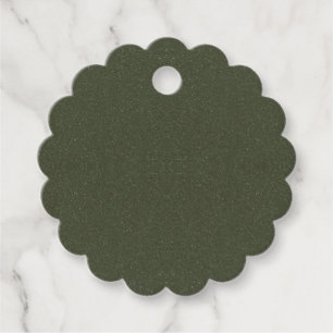 Étiquettes Cadeau Balise de préférence texturée Moss Green - Personn