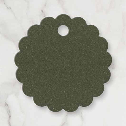 Étiquettes Cadeau Balise de préférence texturée Moss Green - Personn (Devant)