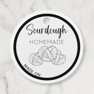 ÉTIQUETTES CADEAU BALISE DE PRETZEL SOURDOUGH, PRÉTZELS MAISON, CUIR