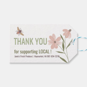 Étiquettes-cadeau Balise de produit Merci pour soutenir les aliments