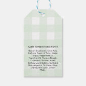 Étiquettes-cadeau Balise de promotion de la bombe En vichy verte à l (Dos)