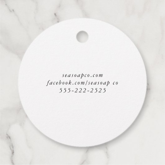 Étiquettes Cadeau Balise de savon (Dos)