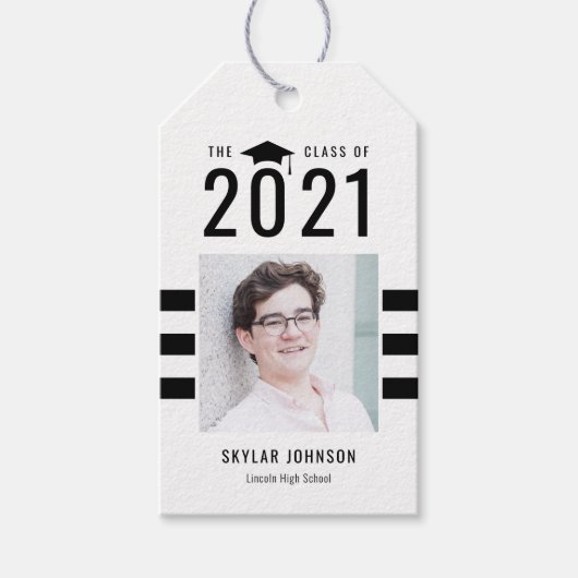 Étiquettes-cadeau Balise de sélection des bandes de couleur modifiab (Devant)