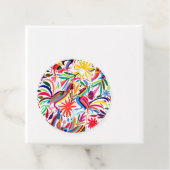 Étiquettes Cadeau Balise d'impression couleur Otomi (En situation)