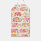 Étiquettes-cadeau Balise d'impression Elephant Cadeau - Boho look fa (Devant)