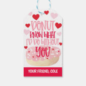 Étiquettes-cadeau Balise Donut Valentine Favor (Dos)