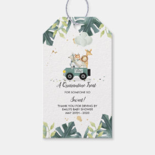 Étiquettes-cadeau Balise Drive By Safari Baby shower Favoriser