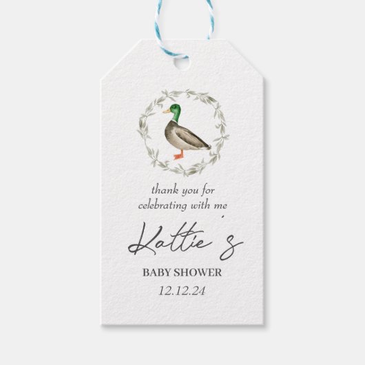 Étiquettes-cadeau Balise Duck Favor, Balise Mallard Favor, (Devant)