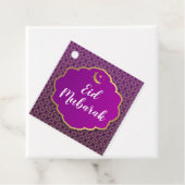 Étiquettes Cadeau Balise Eid Moubarak Purple (En situation)