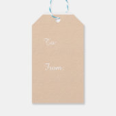 Étiquettes-cadeau Balise Empreinte de léopard sur Kraft Holiday (Dos)