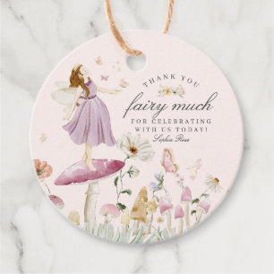 Étiquettes Cadeau Balise Fairy Garden Anniversaire ou Baby shower Fa