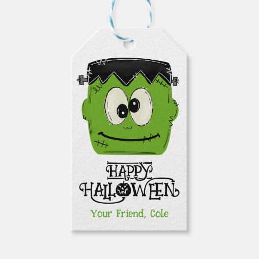 Étiquettes-cadeau Balise Faveur cadeau Halloween (Devant)