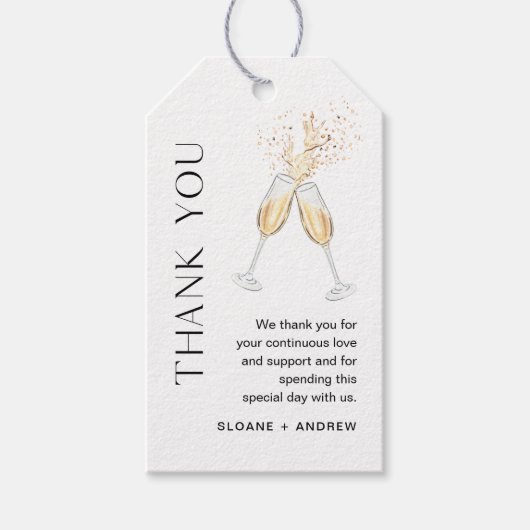 Étiquettes-cadeau Balise Favor Mariage Merci HARLOW (Devant)