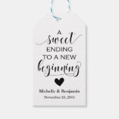 Étiquettes-cadeau Balise Favor Mariage - Sweet Terminant Nouveau Déb (Devant)