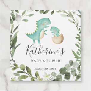 Étiquettes Cadeau Balise Favori Baby shower Dinosaur bébé maman Favo