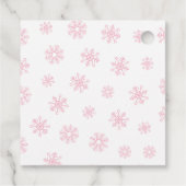 Étiquettes Cadeau Balise Favori de Noël rose et joyeux (Dos)