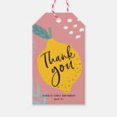 Étiquettes-cadeau Balise Favori Merci citron (Devant)