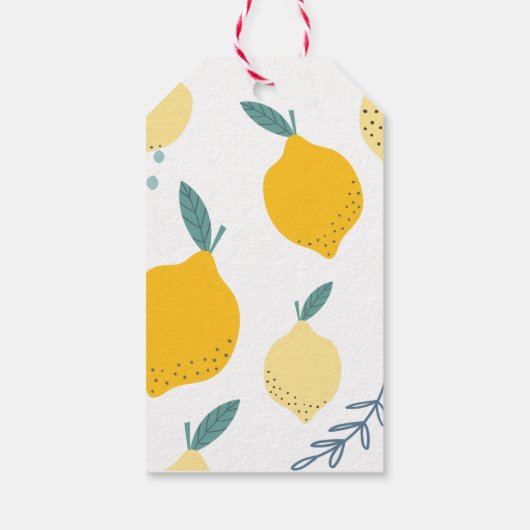 Étiquettes-cadeau Balise Favori Merci citron (Dos)