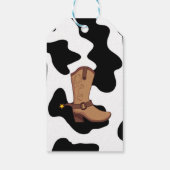 Étiquettes-cadeau Balise Favoris de la fête de cowboy (Dos)